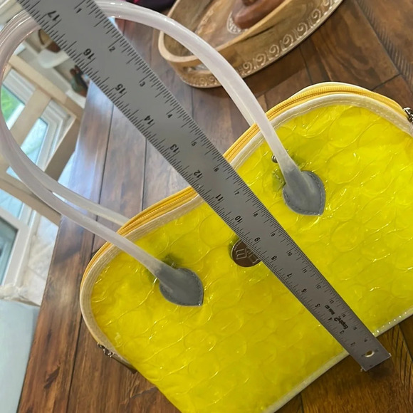Big Bubble Bag BBB Made in Italy Yellow Bubble Wrap Handbag Y2K  Eco friendly - Picture 10 of 17